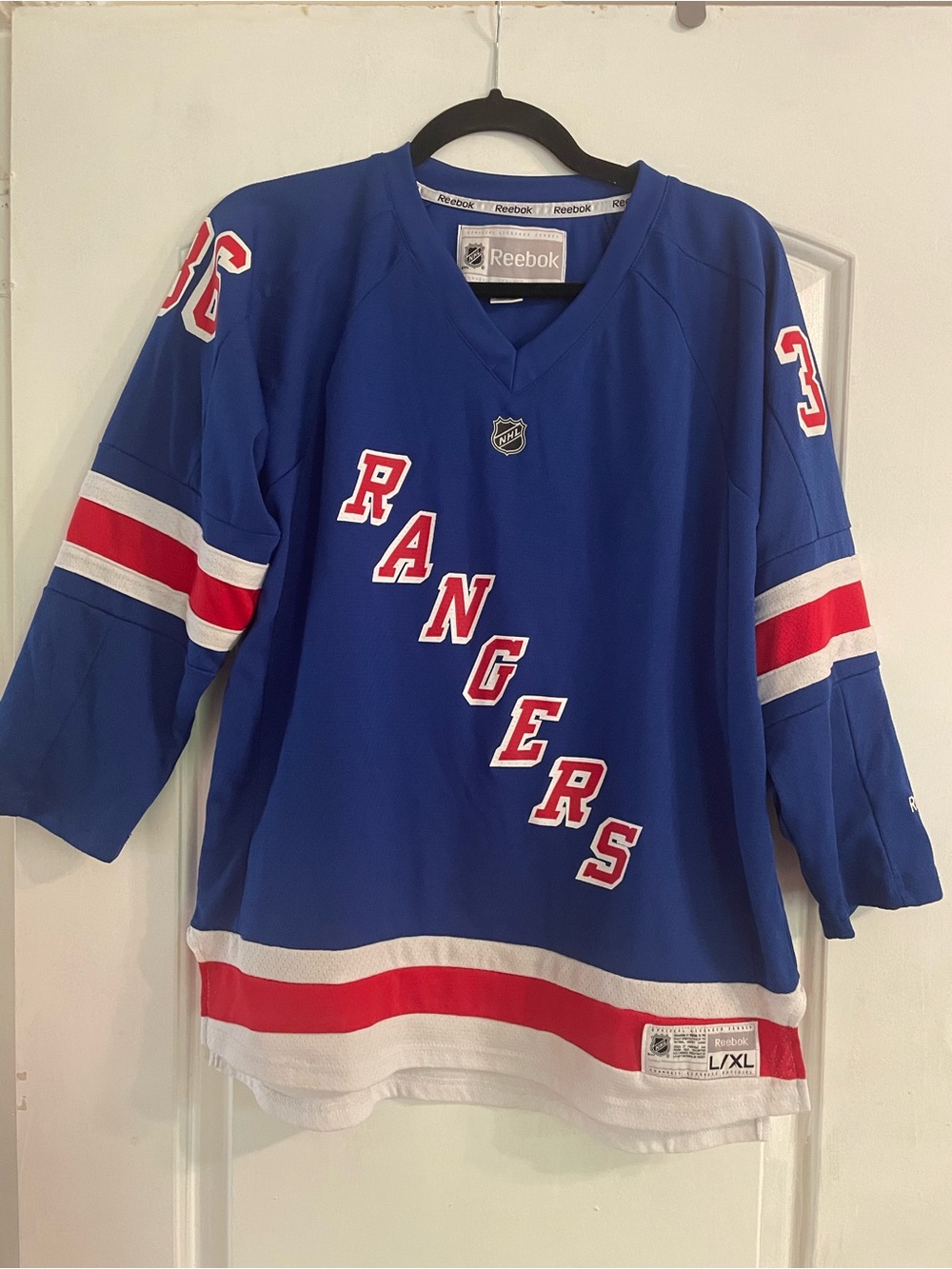 Reebok Blue New York Rangers Kids Hockey Jersey XL Zuccarello